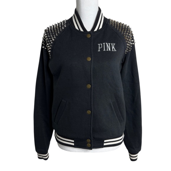 Victoria’s Secret PINK Varsity Studded Jacket Size XS - Picture 1 of 12